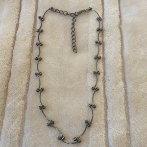 Silver bead necklace